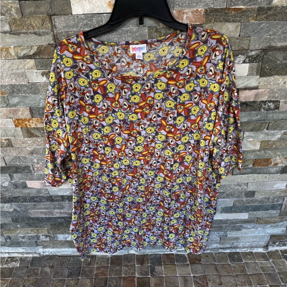 Winnie the Pooh Lularoe Colorful Graphic Print Tunic Top